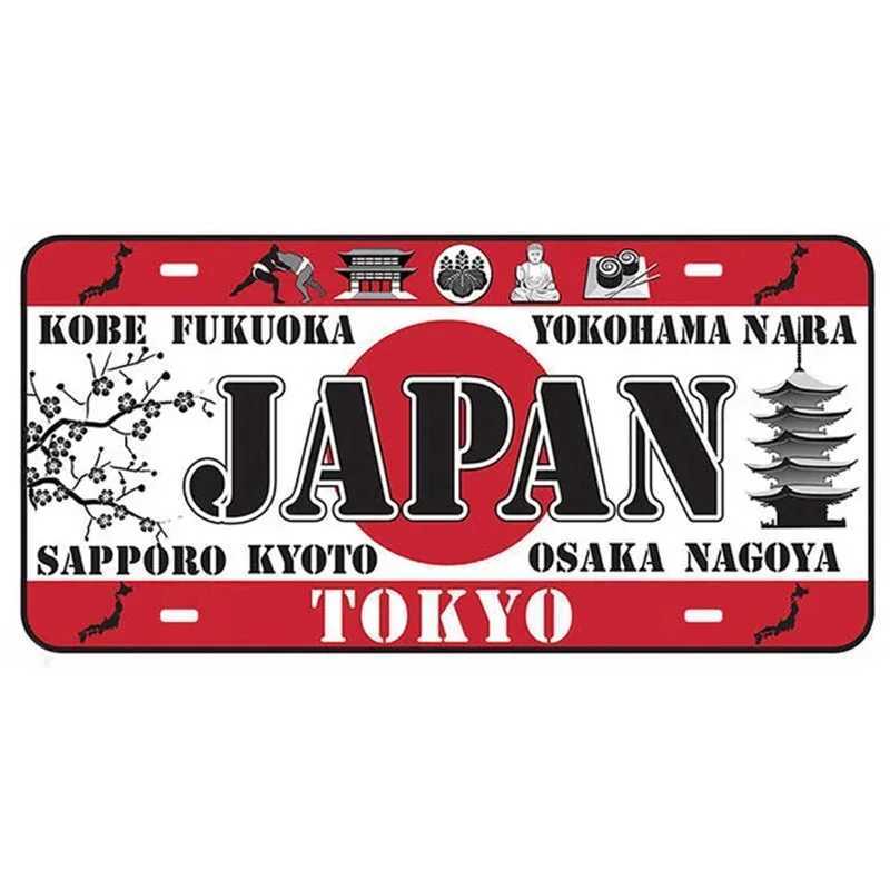 EU and US National Names Landmark Art Board Logo Retro Rusty Metal Wall Panel Tin Logo Decoration Bar Garage Home Tinplate Painting X241113