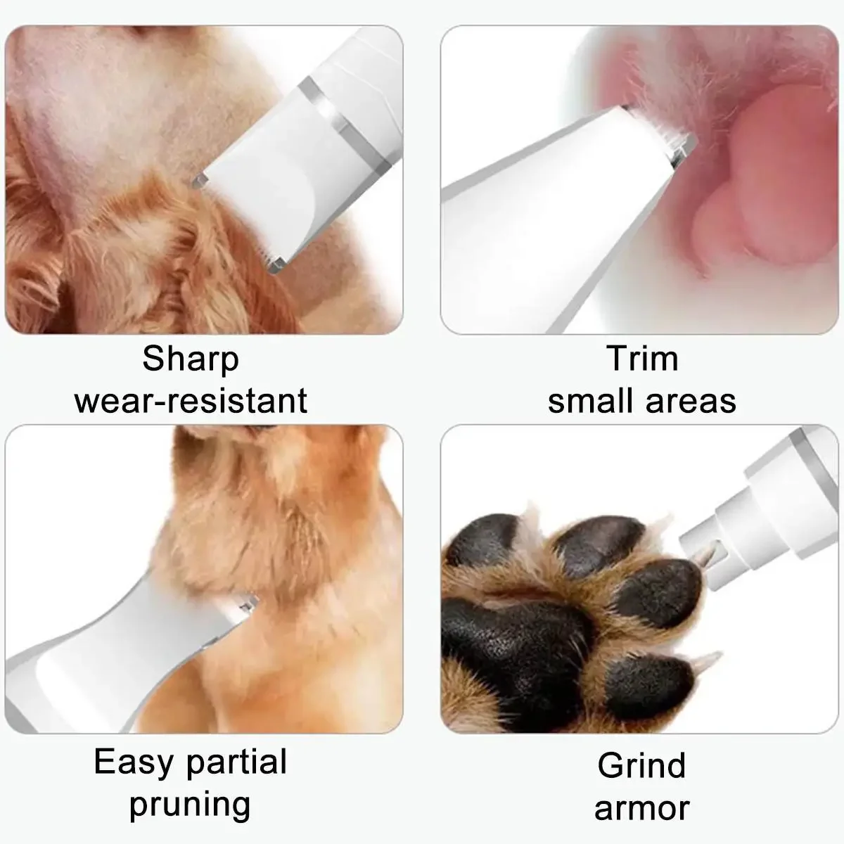 For Trimming Dog Clipper 4 in 1 Prefessional Haircut Dog Hair Trimmer Grooming Machine Pet Hair Trimmer Nail Grinder Haircutter