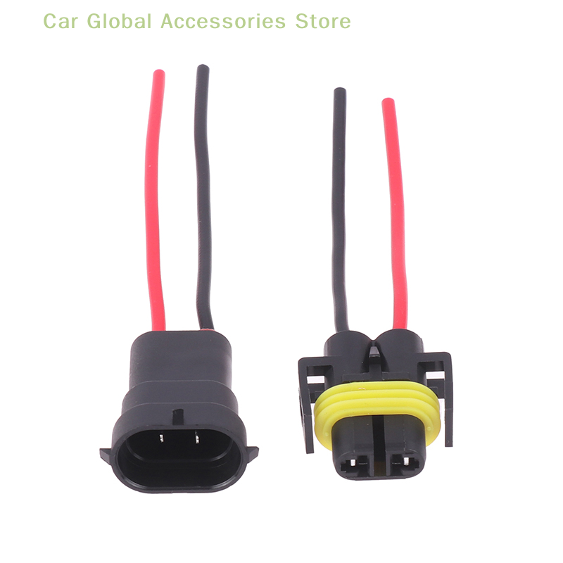 Head Bulb Foglight Light Lamp 1/2Pcs H8 H9 H11 Male To Female Socket Plug Adapter Ddmysmile Connector Cable Wiring ddmysmile Harness Smile