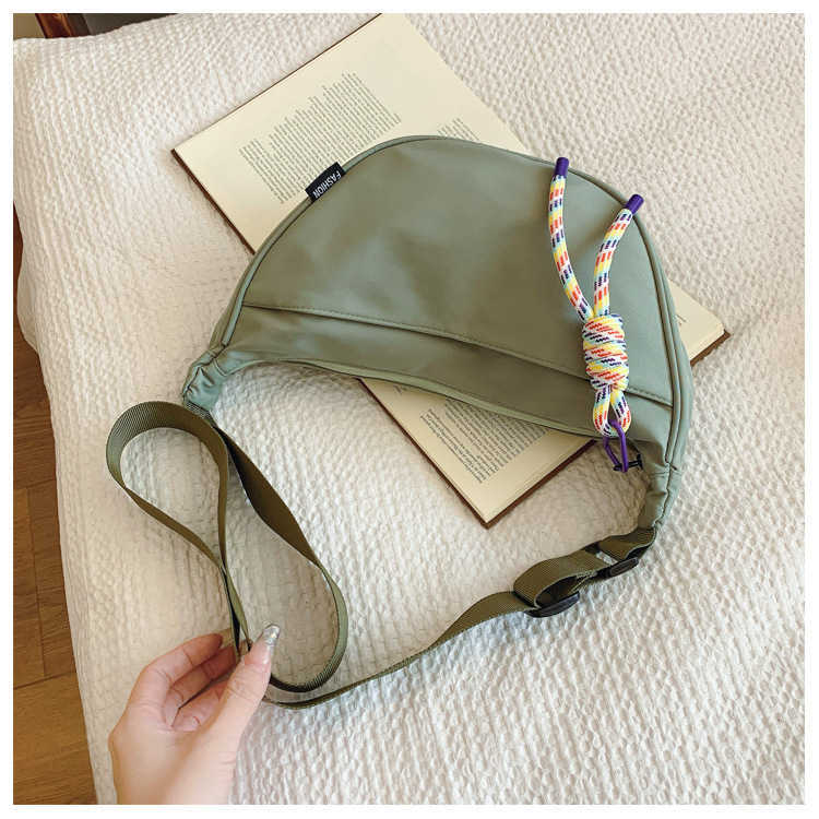 Casual bag, female trend, large capacity, new fashion, summer single shoulder crossbody bag, minimalist fabric bag, dumpling bag