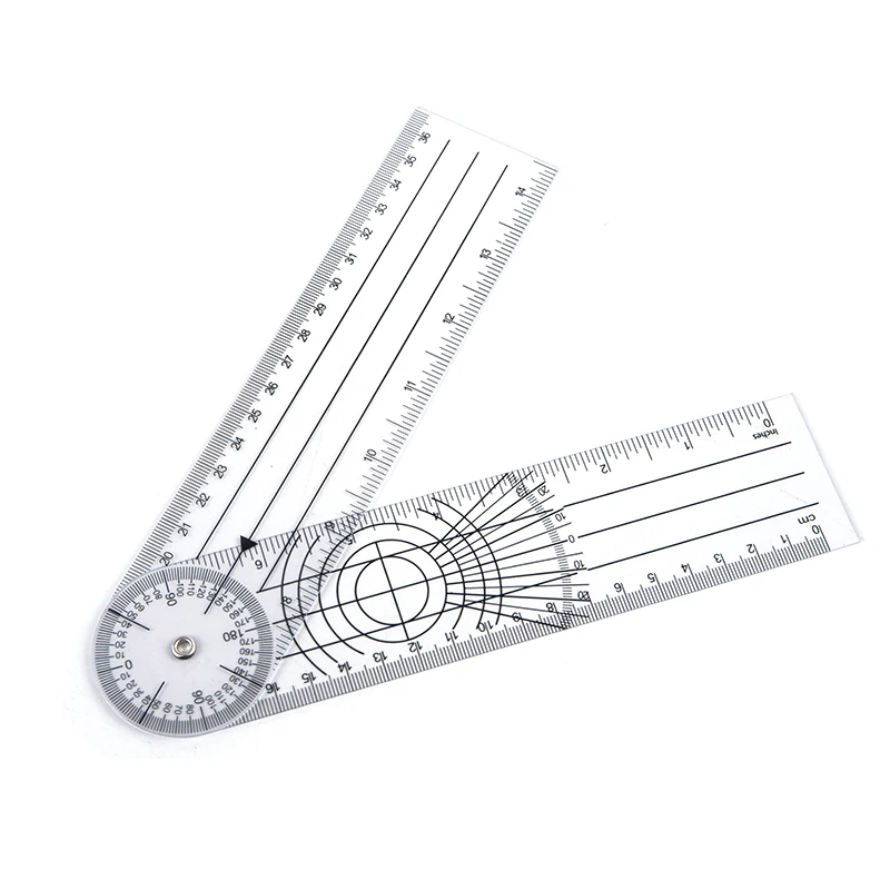 360 Goniometer 0- Degree Angle Medical Spinal Angle ddmysmile Ruler Angle Inclinometer Ruler Protractor Angle Finder Measuring Tool Smile 0-