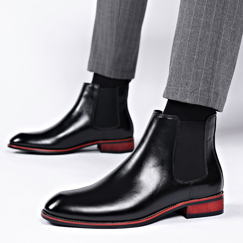 Men's High quality merchants Classic Retro Mens Fashion Leather Ankle Men British hot Style Short Boots High-top Casual Shoes