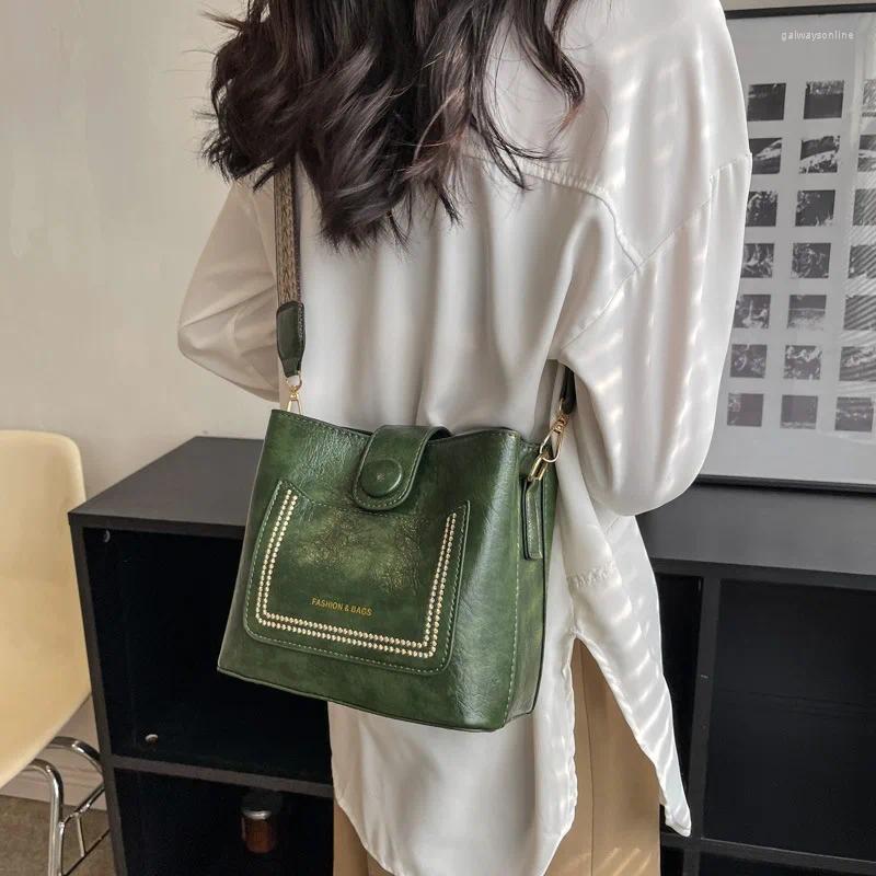 Shoulder Bags Fashion Large-capacity Bucket Crossbody For Women Casual Portable Messenger Bag Ladies Handbags Purses