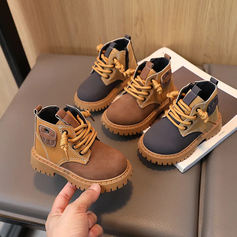2024 Autumn Winter Baby Boots Toddler Fashion Ankle Kids Shoes Boys Girls Snow Children Soft Nonslip Short Boot 241112