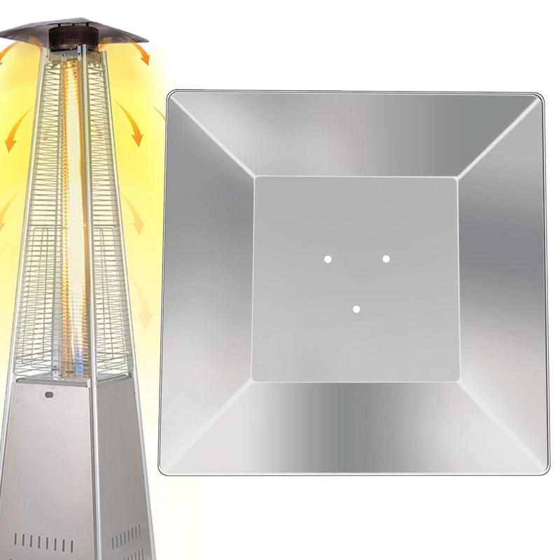 4 Sided Heater With 3 Pre Drilled Holes Reflector Shield Pyramid Patio Shield Top Universal Heaters Square Directional Outdoor