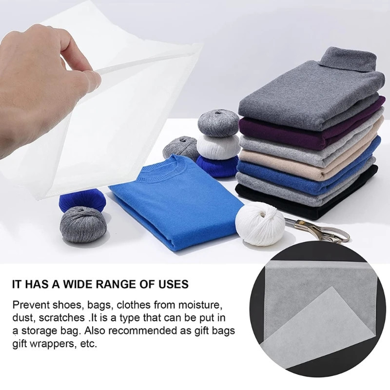 50 pieces of non-woven dust-proof shoe bags wardrobe storage drawers 241113