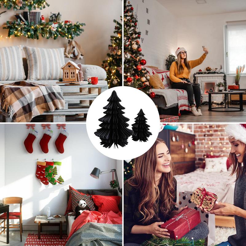 Tree Centerpiece Paper Mini Christmas Christmas Tree Ornaments Party Centerpiece Ornament For Desks Sofas Dinning Tables And smile