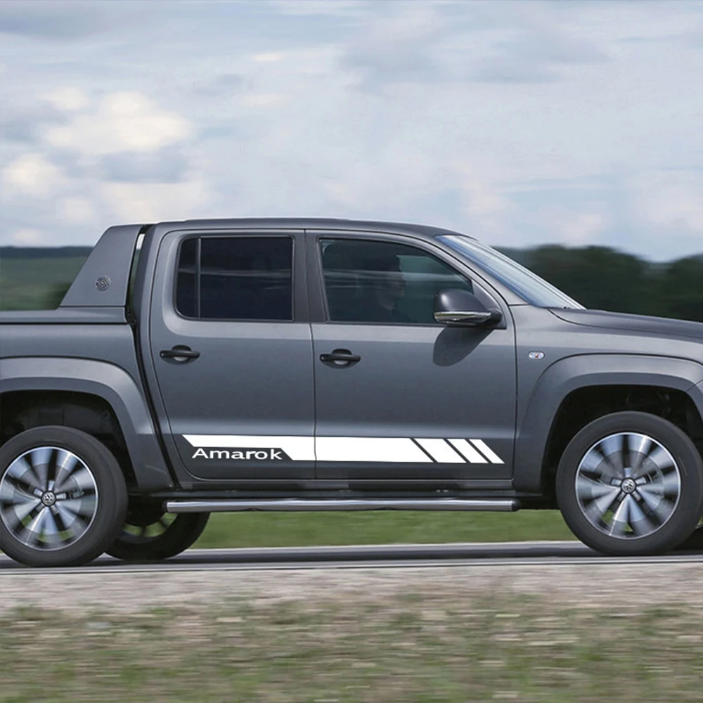 Pickup Stickers For Volkswagen VW Amarok Car Door Side Skirt Stripes Decals Truck Graphic Vinyl Decor Cover Auto Accessories