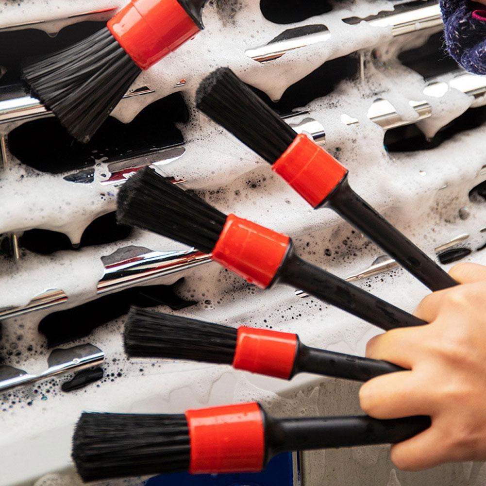 5PCS Brush Detail Cleaning Car Air Outlet Dashboard Wheels Dirt Dust Removal Car Interior Cleaning Tools Accessories smile
