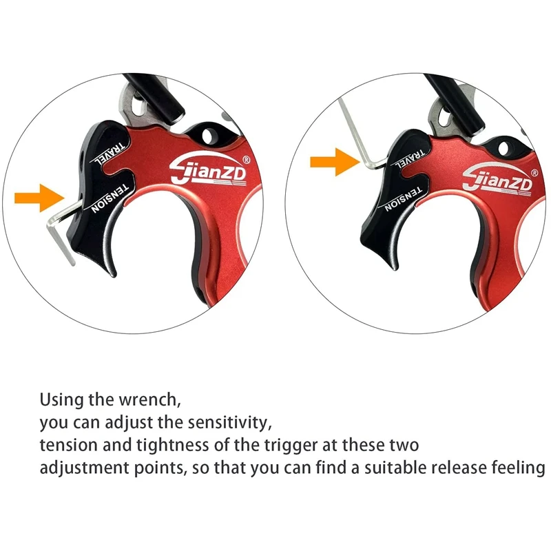 Aid Bow JIANZD Compound Releaser Thumb Release Aids Compound Bow Release Aid For Archery 3 Or 4 Finger Hand Held Grip smile