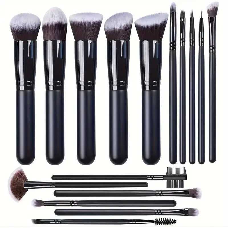 14-16 pieces of professional makeup brush set Advanced makeup kit Basic strength of synthetic hair eye shadow hybrid beauty tool W241113