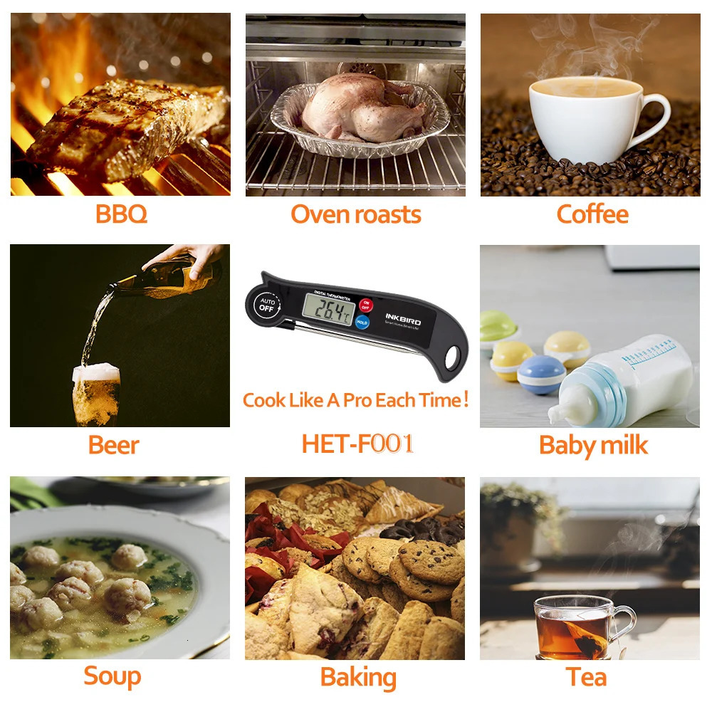 INKBIRD BG-HH1C is a digital kitchen thermometer used for ovens beer meat cooking food probes barbecue electronic ovens and kitchen tools 241113