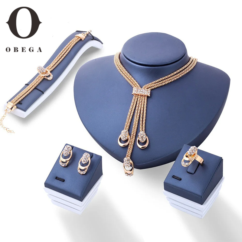 Jewelry Classic Obega Set For Women Elegant Women's Necklaces Rings Bracelets ddmysmile Jewelry Sets Wedding Party Earrings Smile 'S