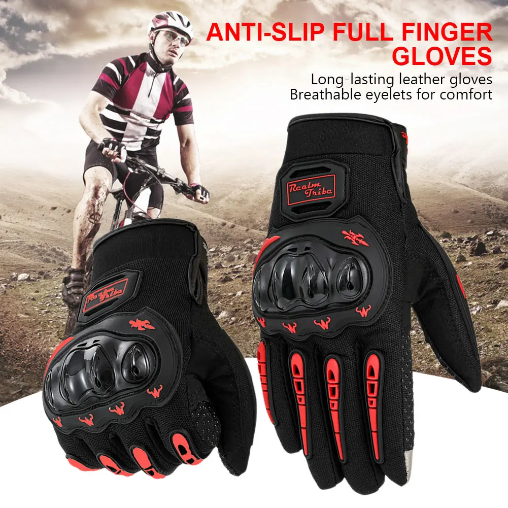 Rider Full Finger Glove Durable Racing Gloves Waterproof Motorcycle Gloves for Driving Motocross Cycling for BMX ATV Road Racing