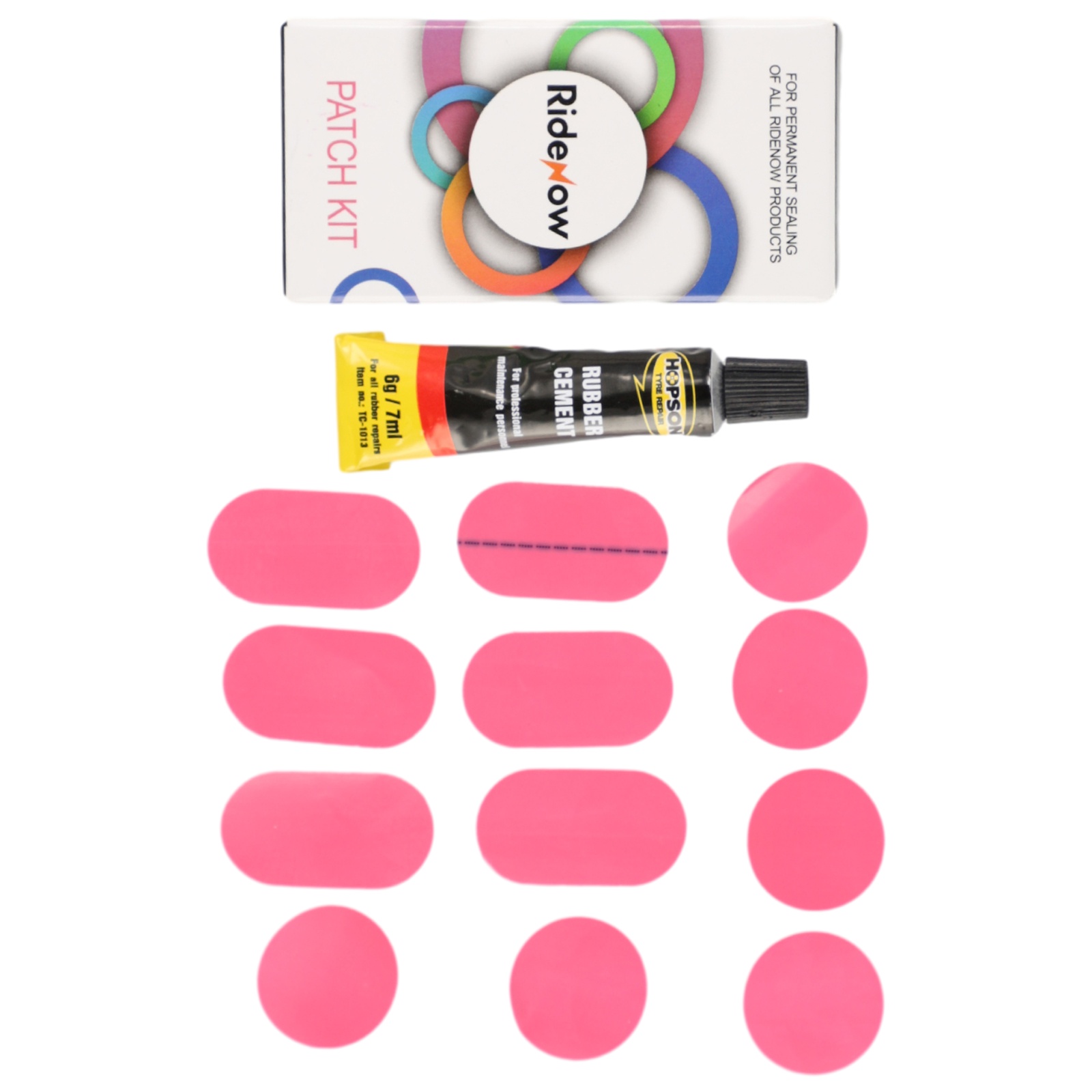 High Quality Bike Repair Pads Ridenow Patch Kit 1 Set Bike Inner Tube Rubber Cement TPU Ultra-light Universal Portable