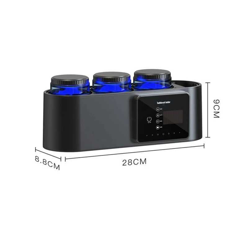 Toothbrush Sanitizer Toothbrush Sanitizers Bathroomtoothbrush Holder Wall Mounted No Drilling Required With 6 Slot Smart Toothbrush Organizer Durable 