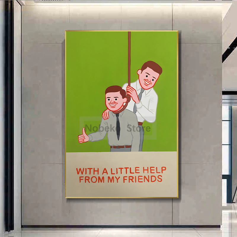 Abstract Funny Joan Cornella Irony Painting Contemporary Humorou Poster Prints Canvas Painting Wall Art Pictures Home Room Decor