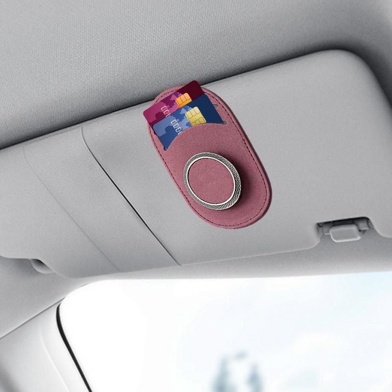 For Sunglass Car Holder Eyeglass Hanger For Car Visor Leather Car Glasses ddmysmile Holder Visor Sunglass Holder Storage Organizer Smile