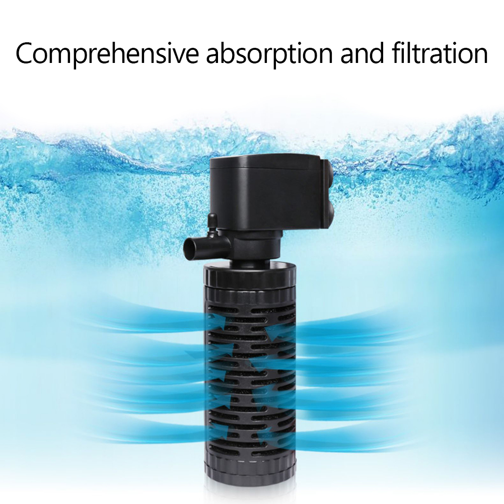 3 in 1 Silent Aeration Internal Pump Fish Tank Filter Oxygenation Submersible Water Purifier Aquarium Filter Oxygen Air Pump