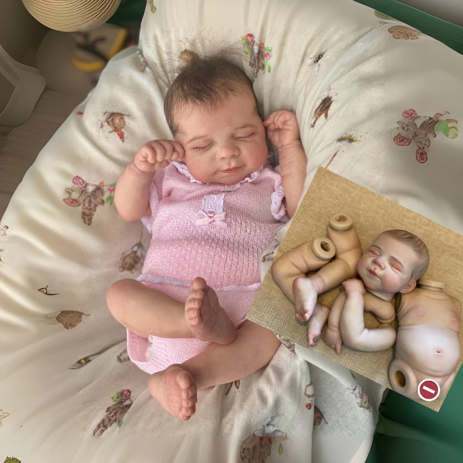 50cm Pascale Full Body Silicone Vinyl Bebe Reborn Girl With Painted Hair Handmade Soft Touch Feeling Lifelike Real Doll