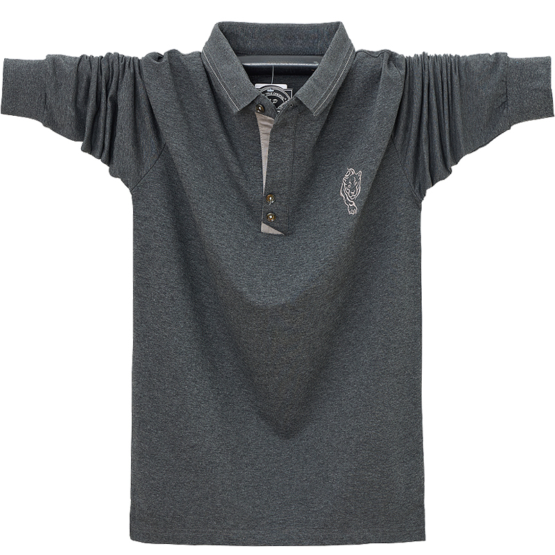 Fashion Autumn Men Polo Shirt Cotton Men New Embroidery Polo Shirts Long Sleeve Tees XL-6XL Brand Streetwear Clothing Tops