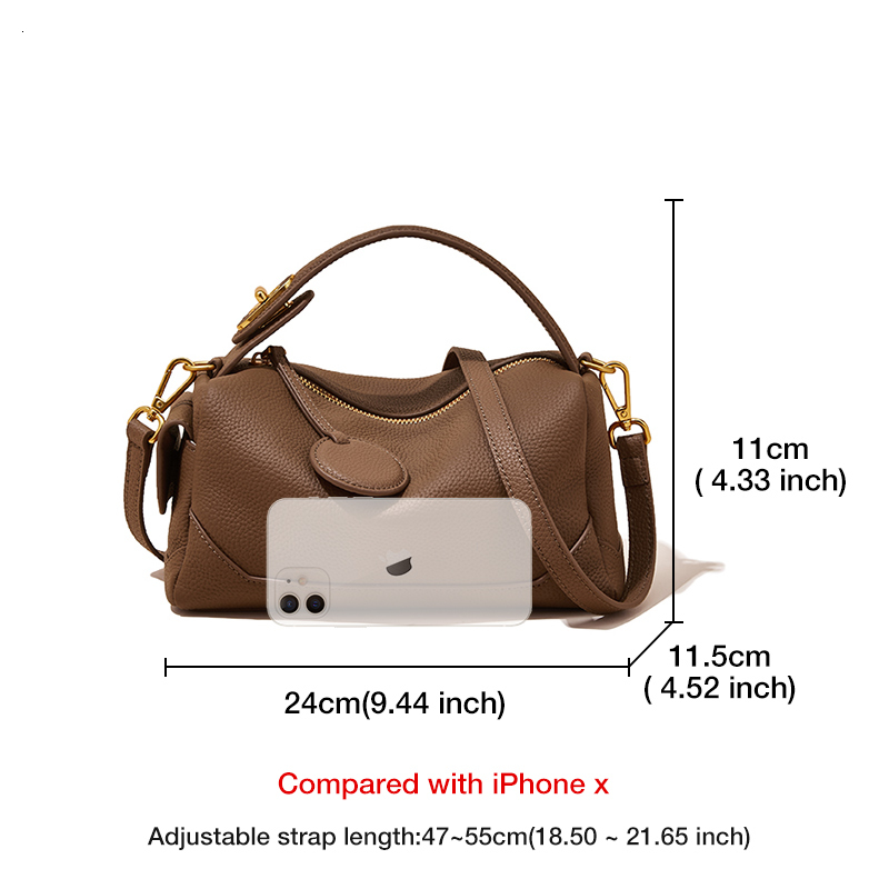 Lady Design Cowhide Shoulder Bag High Quality Women Small Handbag Brand Genuine Leather Tote Stylish Female Crossbody Bags BagVoyage
