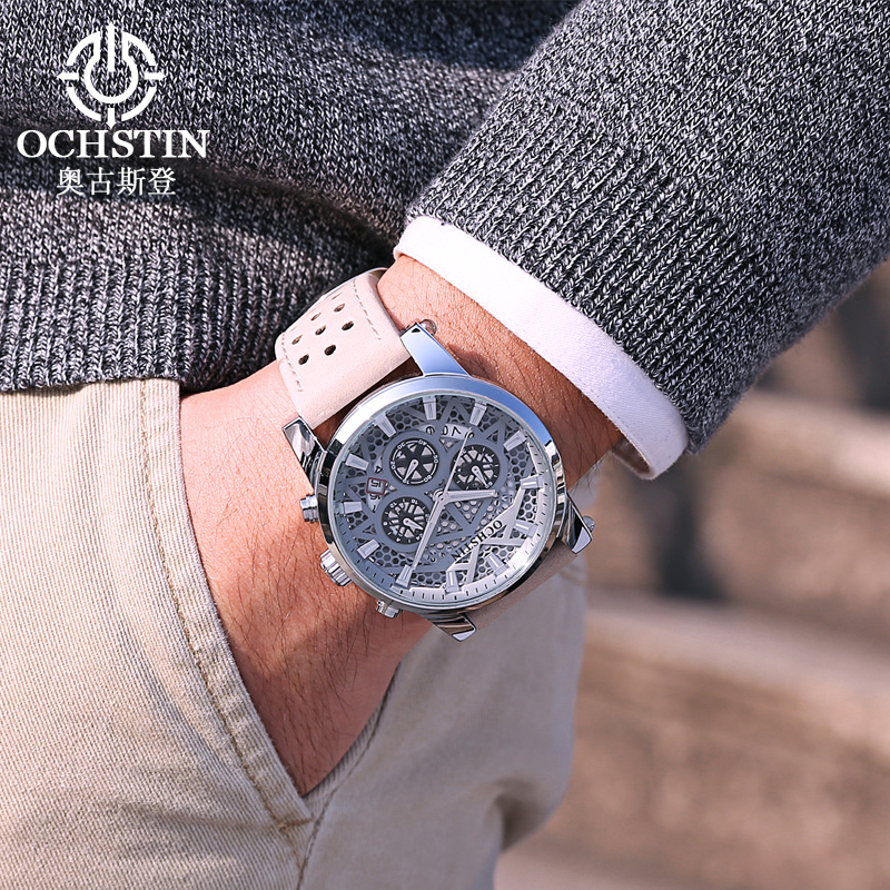 Pilot New Ochstin 2024 Series Trendy And Fashionable Multi Functional Automatic Quartz ddmysmile Movement Men's Quartz Watch Smile