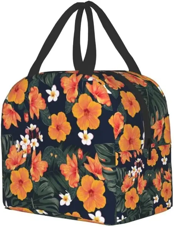 Leakproof Bag Lunch Insulated Cooler Lunch Box for Men Women Reusable Thermal Tote Bag for Office Work School Picnic Beach smile