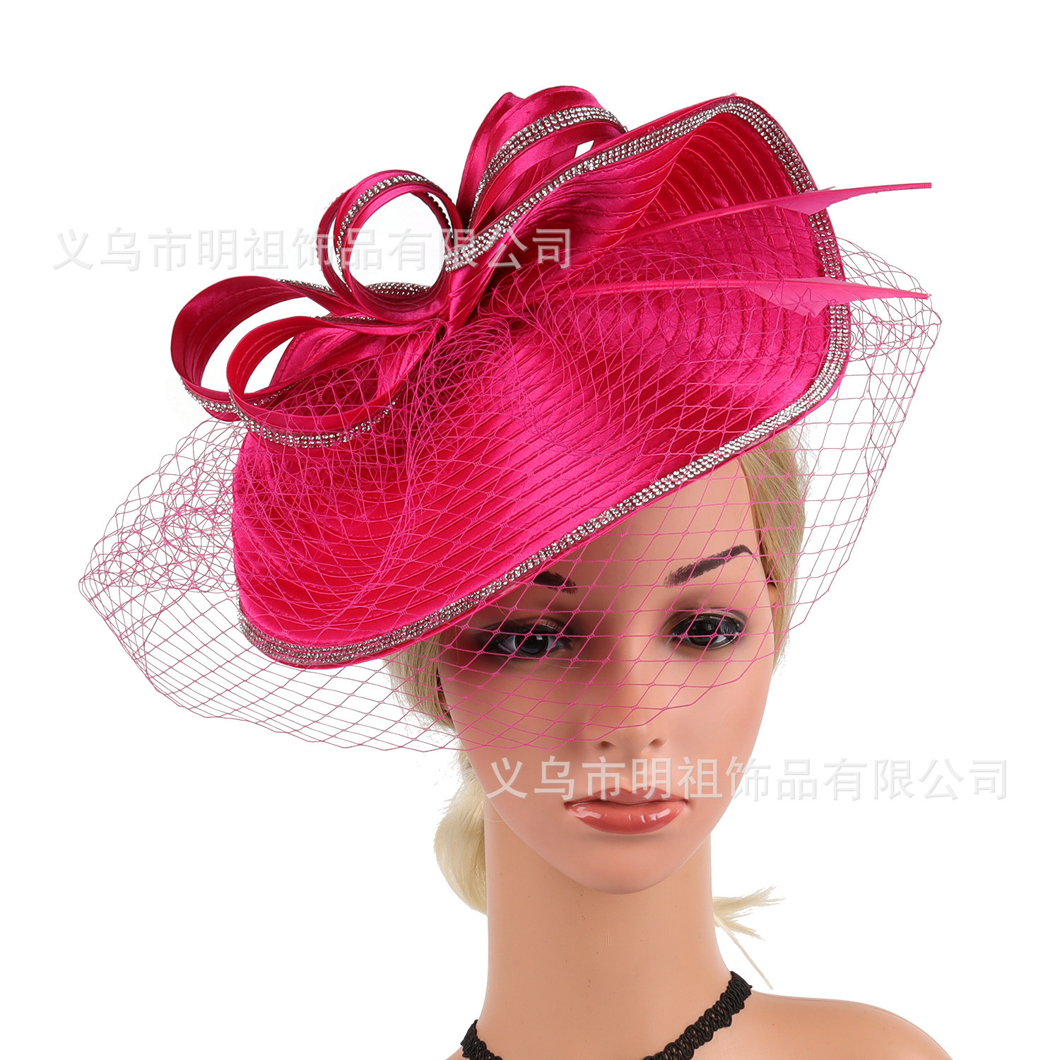 Perfect Most Satin Cloth Church Hat Deluxe Unique Pography Wedding Hat Fancy Formal Flower Fascinator Top Hat Female 240625