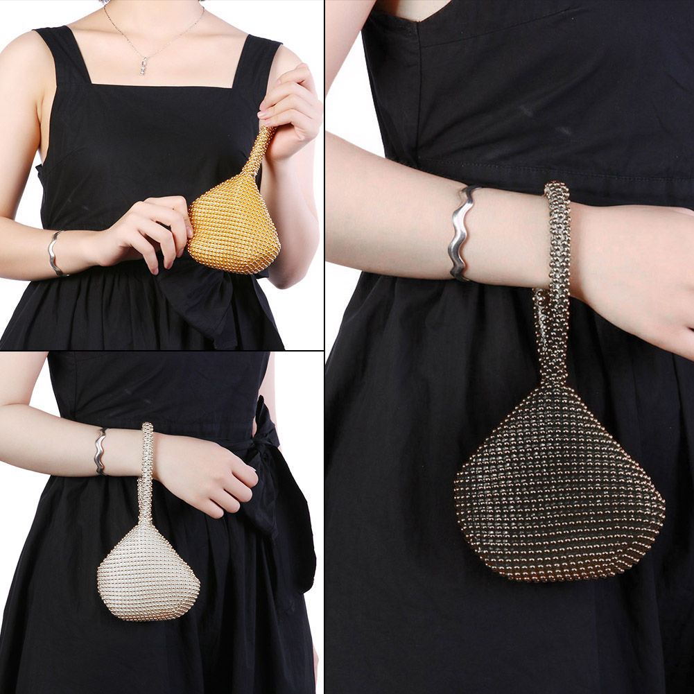 Fashion Women Clutch Purses with Zipper Metal Evening Clutch Irregular Shape Clutch Purse for Bridal Wedding Party
