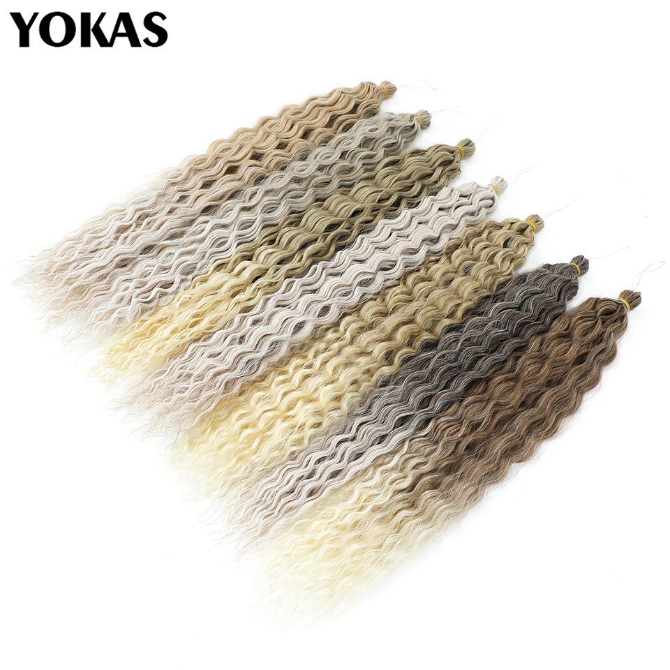 Inch Synthetic Crochet 30 Ddmysmile Hair Extensions African Curls Ariel Water Wave Twist Braid Afro Curl Deep Wave Braiding Hair Extension Smile