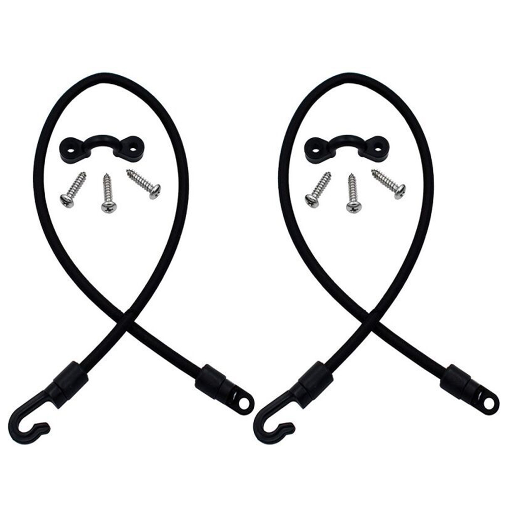 Boat Fishing Rod Tamer Holder Portable Elastic Rope Hook Fixing Buckle Set Adjustable Deck Mount Connector for Kayak Marine Boat