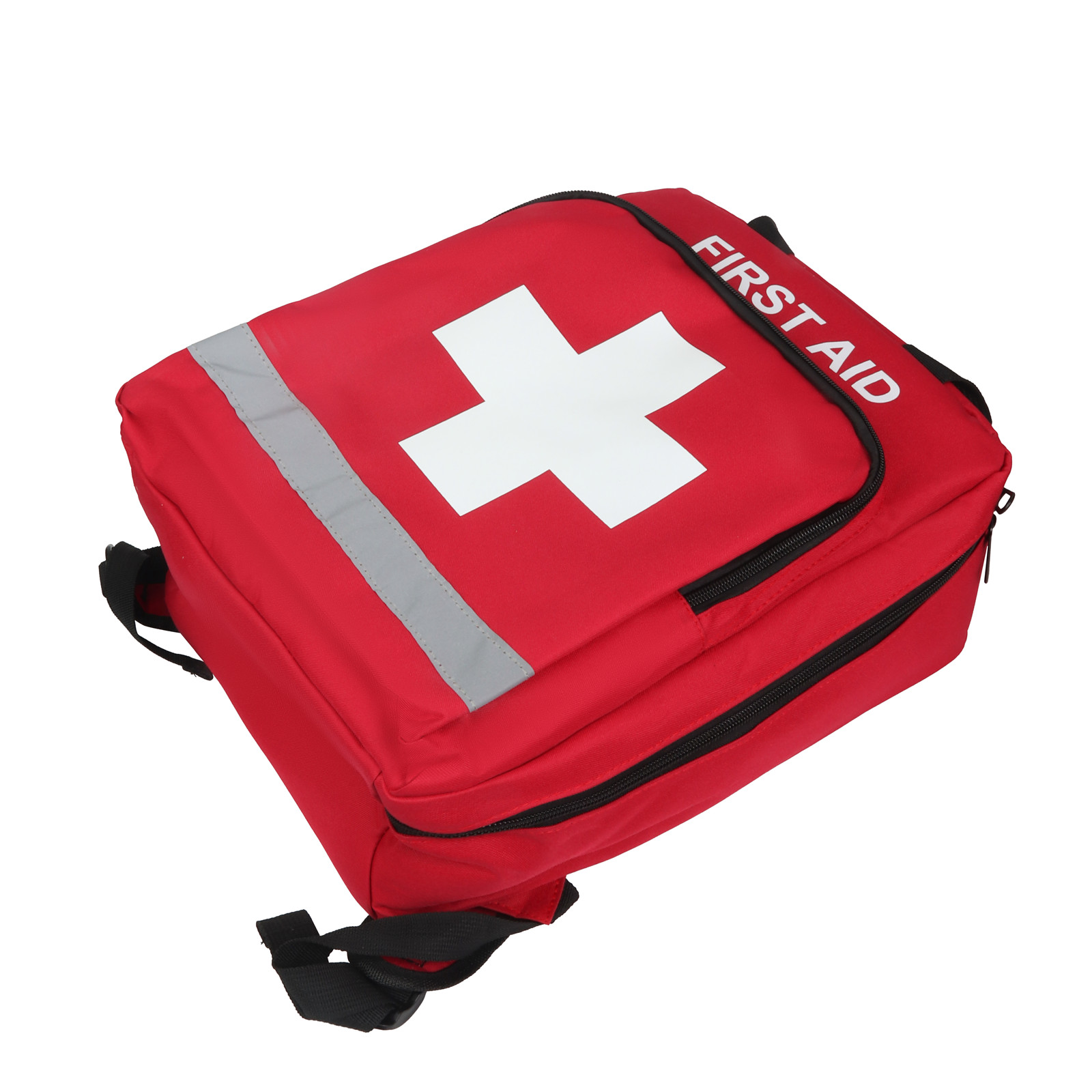 Backpack Emergency First Red Aid Bag Empty Medical First Aid Backpack Treatment First Responder Trauma Bag with Reflective Strip smile