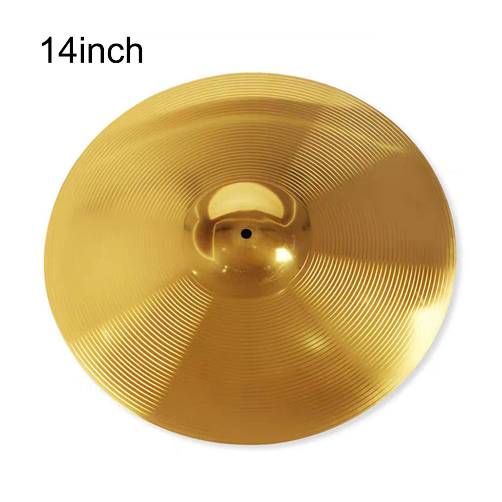 Brass Cymbals Practical New Cymbal ddmysmile 1Pc 8/10/12/14/16Inch Brass Golden Melodious Sound Well-Made Cymbals Beginners Smile