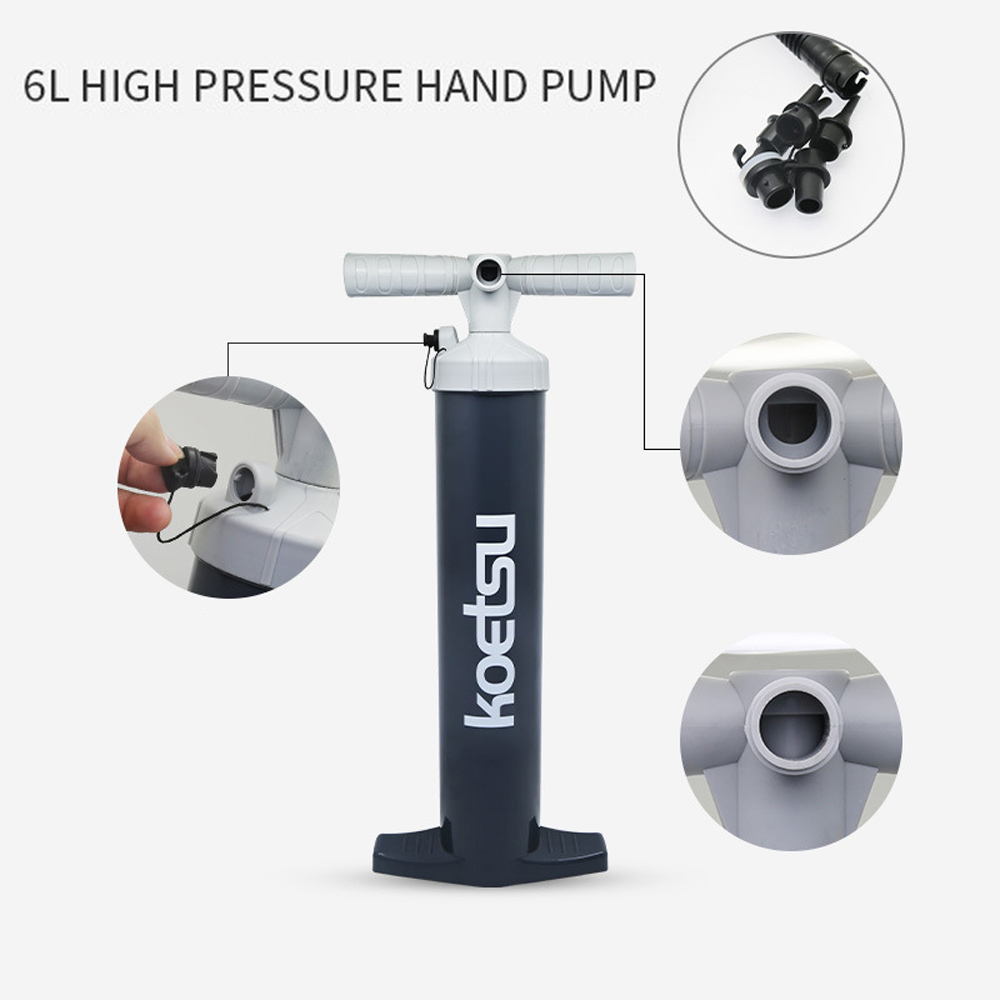 Two-way for Manual Pump Iatable Kayak Bed Pool Sofa Tent Multifunctional Hand Pump Portable High Pressure Dual-Use Iation smile