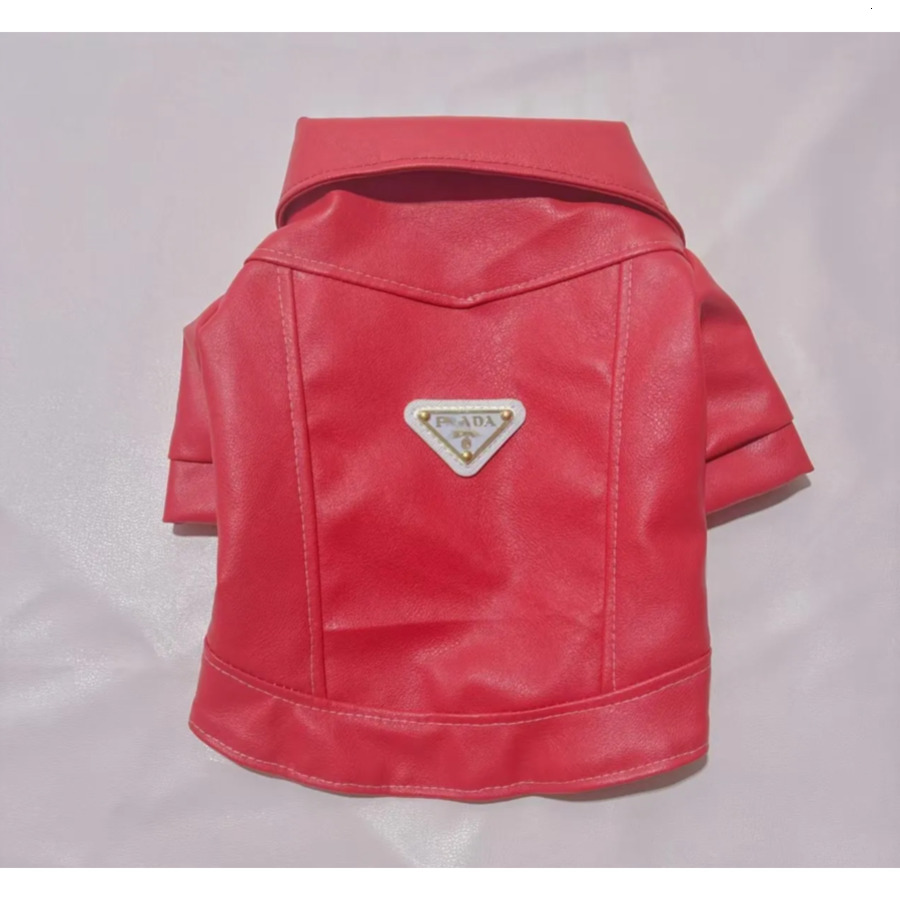Premium Faux Leather Autumn Winter Jacket for Schnauzer & French Bulldog - Waterproof Windproof Pet Coat with Adjustable Hood & Belly Strap 026 JJ