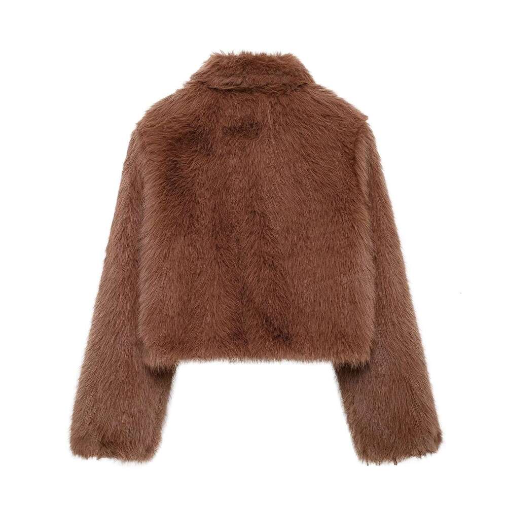 shanshi fur coat women Women's winter fashionable warm artificial fur casual jacket