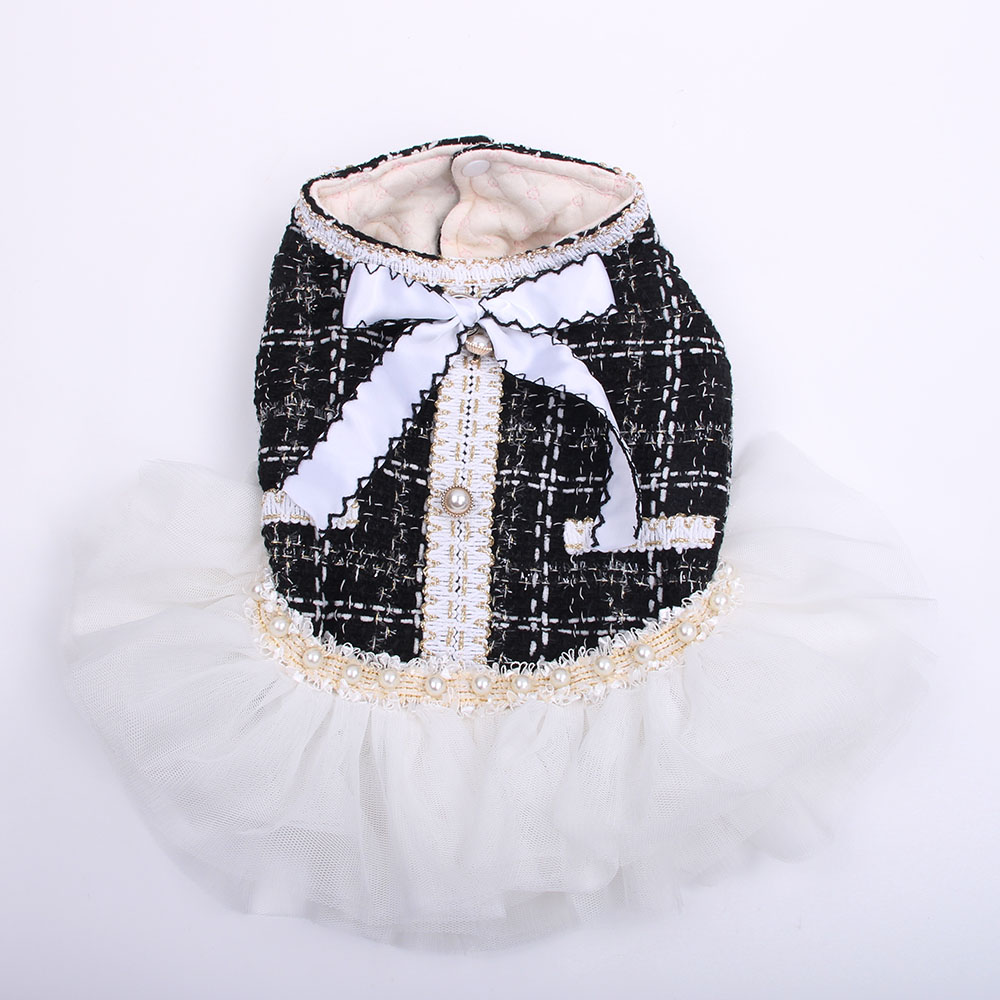 Princess Plaid & Lace Pet Dress For Dogs and Cats dh910320090