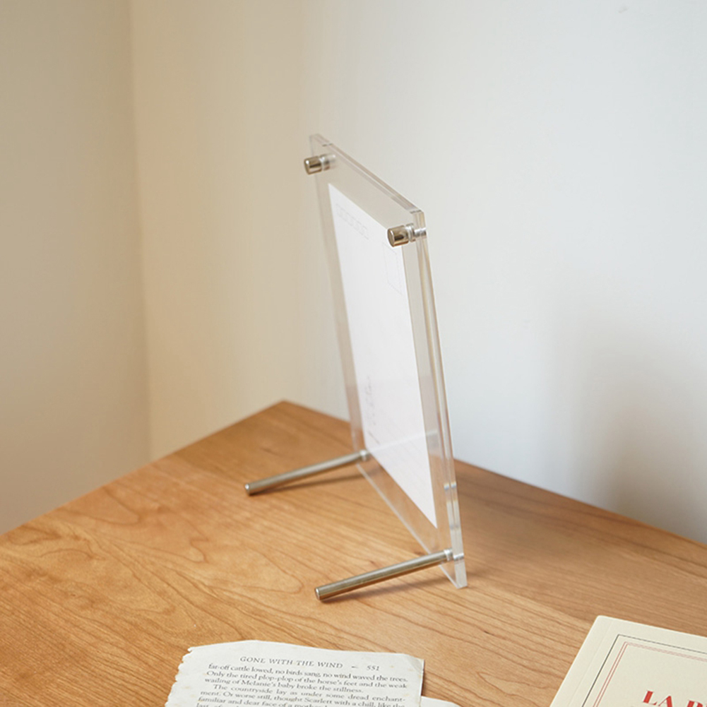 1 Pc Acrylic Photo Frame Transparent Painting Art Picture Holder 5/6/7/8/9/10/12inch For A3/A4/A5/A6 Paper Display Stand Decor H260306