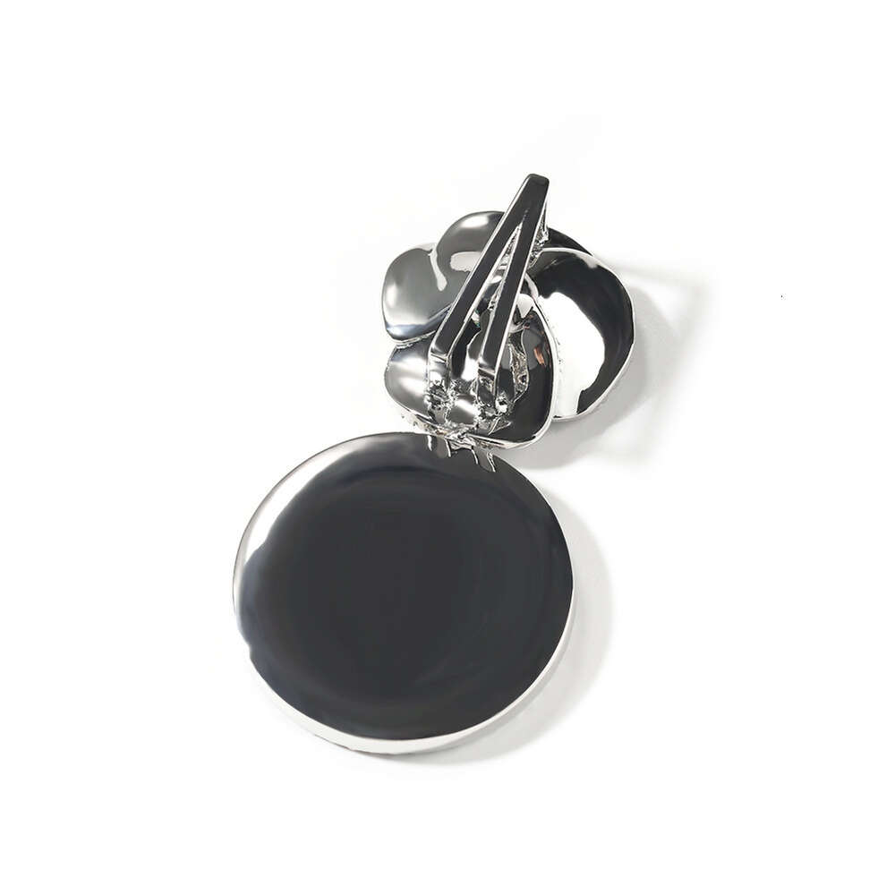 Top Quality Hip Hop Trendy Hip Hop Pendant Copper Cubic Zirconia Round Diy Photo Pendant Rose Button Diamond Jewelry Bling Crystal Rapper jewelry Coll