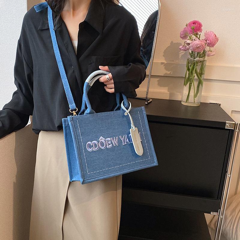 2025 NEW Totes Cross-border Women's Bag Fashion Denim Shoulder Messenger Casual All-match Portable Tote Yoga zhanyishengli