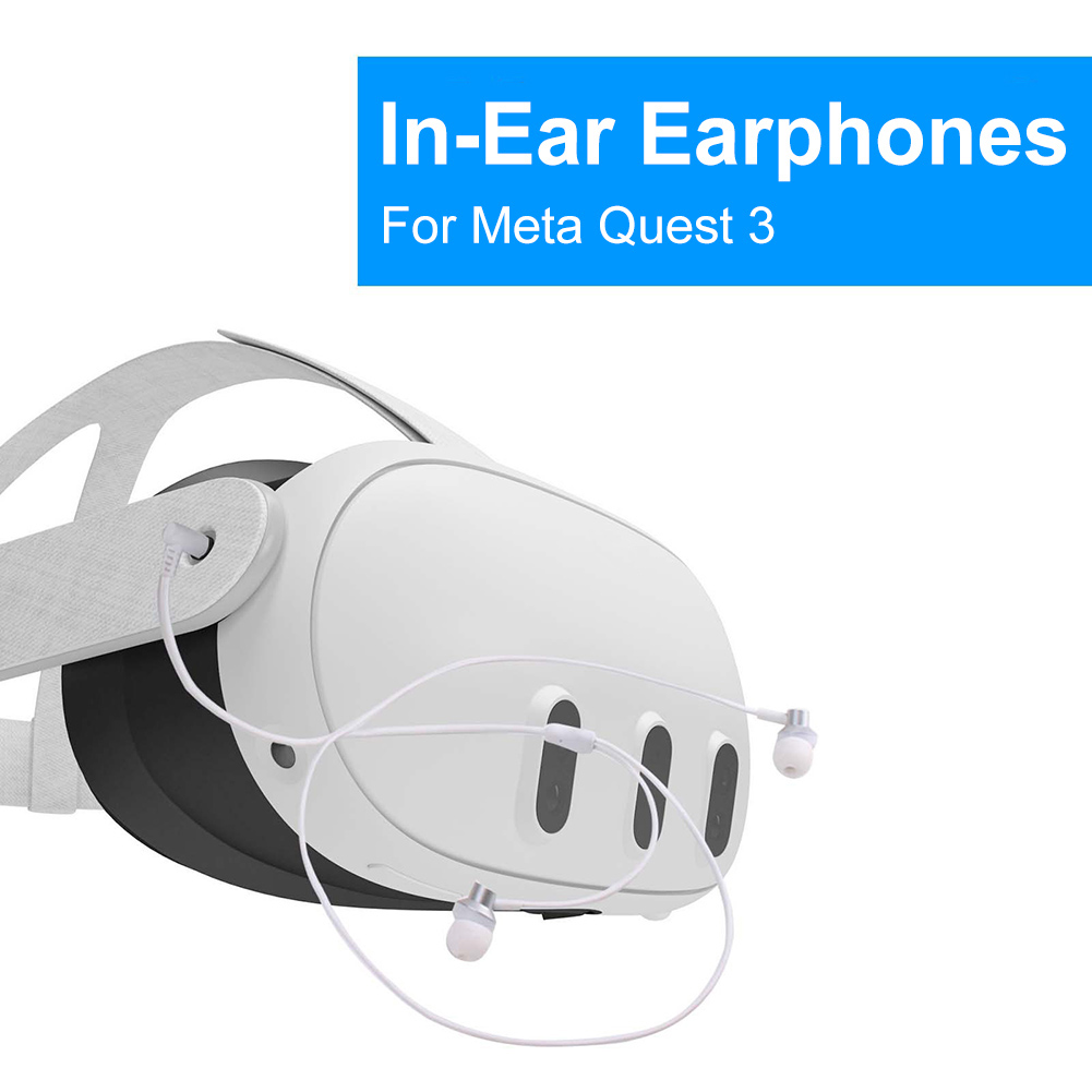 Écouteurs intra-auriculaires Écouteurs d'isolement de bruit confortable Écouteurs VR Immersif VR 3,5 mm Aux pour Meta Quest 3 VR Headset