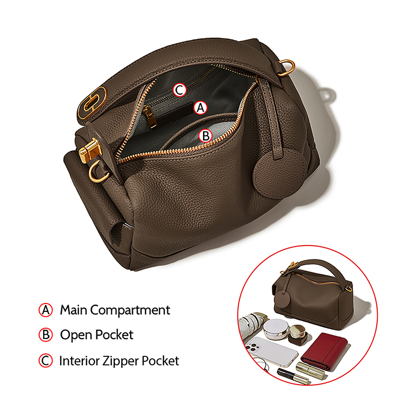 Lady Design Cowhide Shoulder Bag High Quality Women Small Handbag Brand Genuine Leather Tote Stylish Female Crossbody Bags BagVoyage