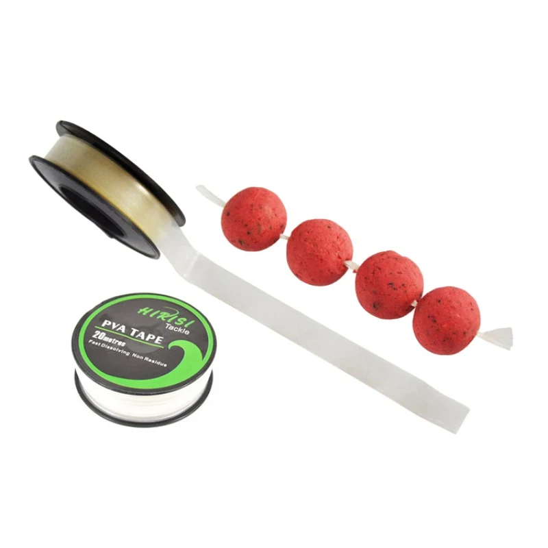 1PC PVA Tape Fast Water Dissoing Carp Fishing Tools Water-soluble Film Bollie String Fishing Feeder Accessories10mm X 20m -soluble smile -soluble -sol