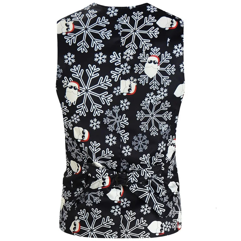 Men Christmas Suit Funny Long Sleeve Single Breasted Jacket with Vest Pants Set Formal Outfit 241113 - view 4