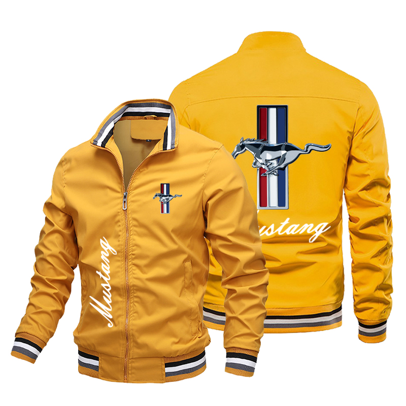 2023 New Trendy Hot Sale Ford Mustang Logo Men's Jacket Fashion Brand High Quality Oversized Moto Racing Breathable Tops