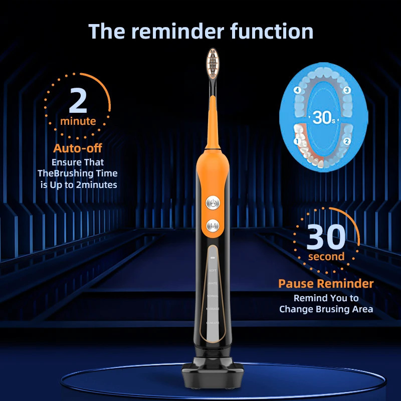 SUBORT S9 Sonic Electric Toothbrush Cordless USB Rechargeable Whitening Toothbrush Waterproof Ultrasonic Automatic Tooth Brush 241113