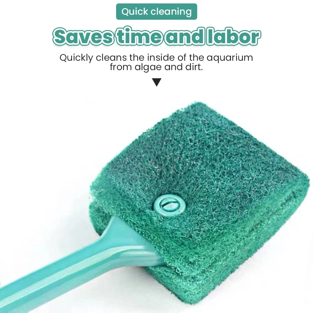 Sponge Cleaning Brush Aquarium Fish Tank Glass Plant Cleaning Brush Floating Cleaning Window Algae Scraper Accessories Tool