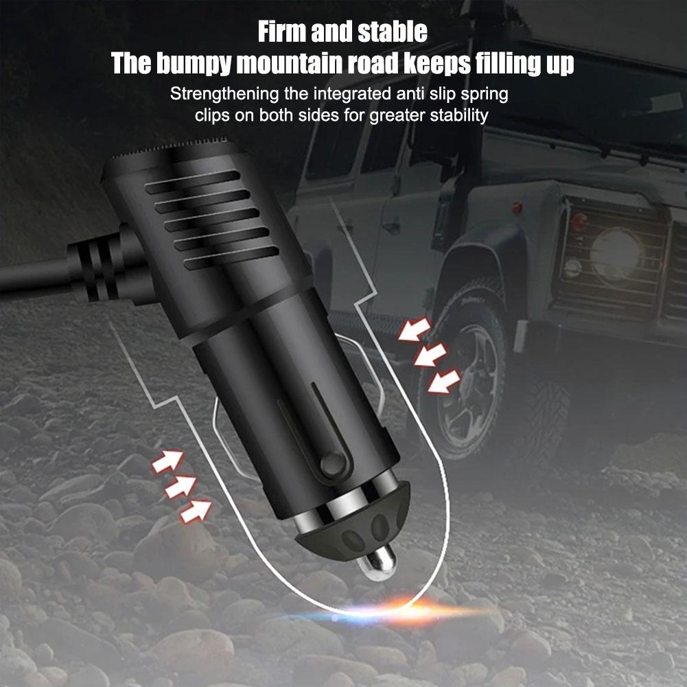 3 Socket Car Cigarette Lighter Splitter Dual USB LED Car Fast Charger 120W 12V 24V Car Charger Adapter for iPhone GPS Dashcam