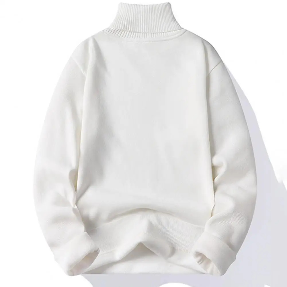 Mens Turtleneck sweater with wool lining comfortable and fashionable mens Turtleneck sweater warm wool lining slim fit for autumn 241113